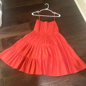Burnt orange cute sun dress! Perfect for summer! Adjustable straps.